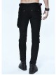 Punk Black And Coffee Men's Gothic Pockets Trousers