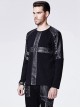Black Rivet Punk Gothic Male Long Sleeve T-shirt