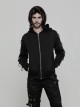 Punk Black Metal Rings Men's Gothic Hoodie Coat
