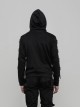 Punk Black Metal Rings Men's Gothic Hoodie Coat