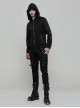 Punk Black Metal Rings Men's Gothic Hoodie Coat
