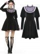Doll Black Sweet Punk Daily Long Sleeve Dress