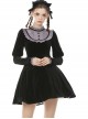 Doll Black Sweet Punk Daily Long Sleeve Dress