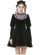 Doll Black Sweet Punk Daily Long Sleeve Dress