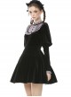 Doll Black Sweet Punk Daily Long Sleeve Dress