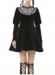 Doll Black Sweet Punk Daily Long Sleeve Dress