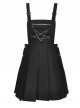 Punk Locomotive Star Shaped Chain Rebel Black Suspender Skirt
