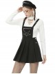 Punk Locomotive Star Shaped Chain Rebel Black Suspender Skirt