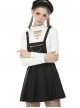 Punk Locomotive Star Shaped Chain Rebel Black Suspender Skirt