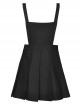 Punk Locomotive Star Shaped Chain Rebel Black Suspender Skirt