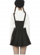 Punk Locomotive Star Shaped Chain Rebel Black Suspender Skirt