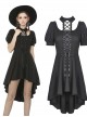 Street Punk Cocktail Front Short Back Long Hem Short Sleeve Dress