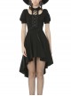 Street Punk Cocktail Front Short Back Long Hem Short Sleeve Dress