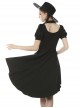 Street Punk Cocktail Front Short Back Long Hem Short Sleeve Dress