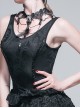 Steampunk Retro Gothic Jacquard Embroidery Lace Edge V-collar Vest
