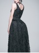 Steampunk Retro Gothic Jacquard Embroidery Lace Edge V-collar Vest