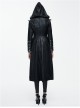 Steampunk Dark Detachable Hat Hooded Women's Medium Length Windbreaker