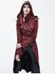 Steampunk Dark Detachable Hat Hooded Women's Medium Length Windbreaker