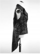 Gothic Retro Printing Embroidery Suit Collar Double-breasted Slim Fit Women's Vest