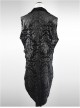 Gothic Retro Printing Embroidery Suit Collar Double-breasted Slim Fit Women's Vest