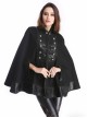 Black Retro Palace Style Gothic Double-Breasted Womens Cloak