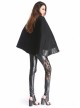 Black Retro Palace Style Gothic Double-Breasted Womens Cloak
