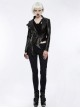 Gothic Black Punk Women's Irregular Shaped PU Leather Jacket