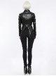 Gothic Black Punk Women's Irregular Shaped PU Leather Jacket