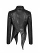 Gothic Black Punk Women's Irregular Shaped PU Leather Jacket