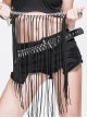 Steampunk Black Gothic Slim Sexy Tassel Hot Pants