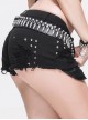 Steampunk Black Gothic Slim Sexy Tassel Hot Pants