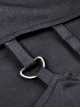 Punk Irregular Hollow Out Thigh Black Casual Trousers