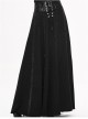 Steampunk Black High Waist Gothic Skirt Two Ways Wear