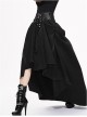 Steampunk Black High Waist Gothic Skirt Two Ways Wear