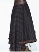 Steampunk Brown Vintage Lace-up Waistband High Waist A-line Big Hem Long Skirt