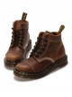 Steampunk Brown Retro Crack Leather Women's Martin Boots