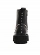 Black Rivet Punk Thick Sole Women's Round-toe Martin Boots