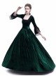 Victorian Green Velvet Marie Antoinette Queen Theatrical Ball Dress