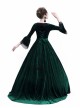 Victorian Green Velvet Marie Antoinette Queen Theatrical Ball Dress