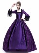 Gothic Victorian Purple Square-neck Masked Ball Dress