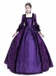Gothic Victorian Purple Square-neck Masked Ball Dress