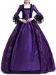 Gothic Victorian Purple Square-neck Masked Ball Dress