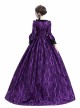 Gothic Victorian Purple Square-neck Masked Ball Dress