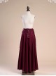 Victorian Palace Style Retro Gothic Cotton And Linen High Waist Big Hem Skirt