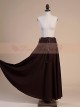 Victorian Palace Style Retro Gothic Cotton And Linen High Waist Big Hem Skirt