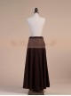 Victorian Palace Style Retro Gothic Cotton And Linen High Waist Big Hem Skirt