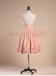 Victorian Palace Style Retro High Waist Fish-bone Embroidery Big Hem Skirt