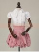 Victorian Retro High Waist Pink Stripes Skirt