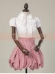 Victorian Retro High Waist Pink Stripes Skirt