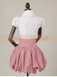 Victorian Retro High Waist Pink Stripes Skirt